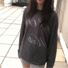 Y2K Aesthetic Letter Print Graphic Long Sleeve Top