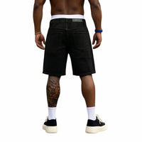 Airplane Clip Denim Shorts Jorts — vista completa