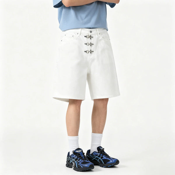 Y2K Airplane Clip Denim Shorts Jorts