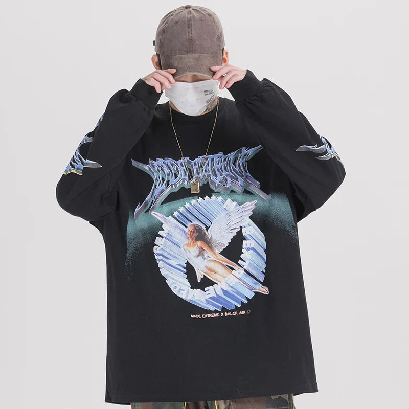Angel Ascension Graphic Long Sleeve Top — in alternativa