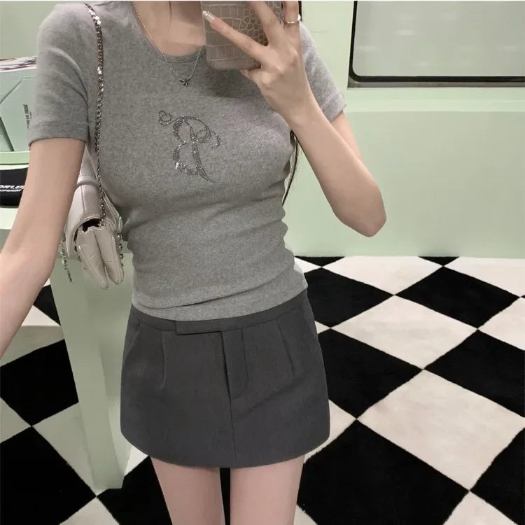 Angel Wings Rhinestone Graphic T Shirt — in alternativa