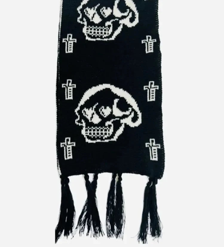 Angellic Devil Graphic Shawl Scarf — vista laterale