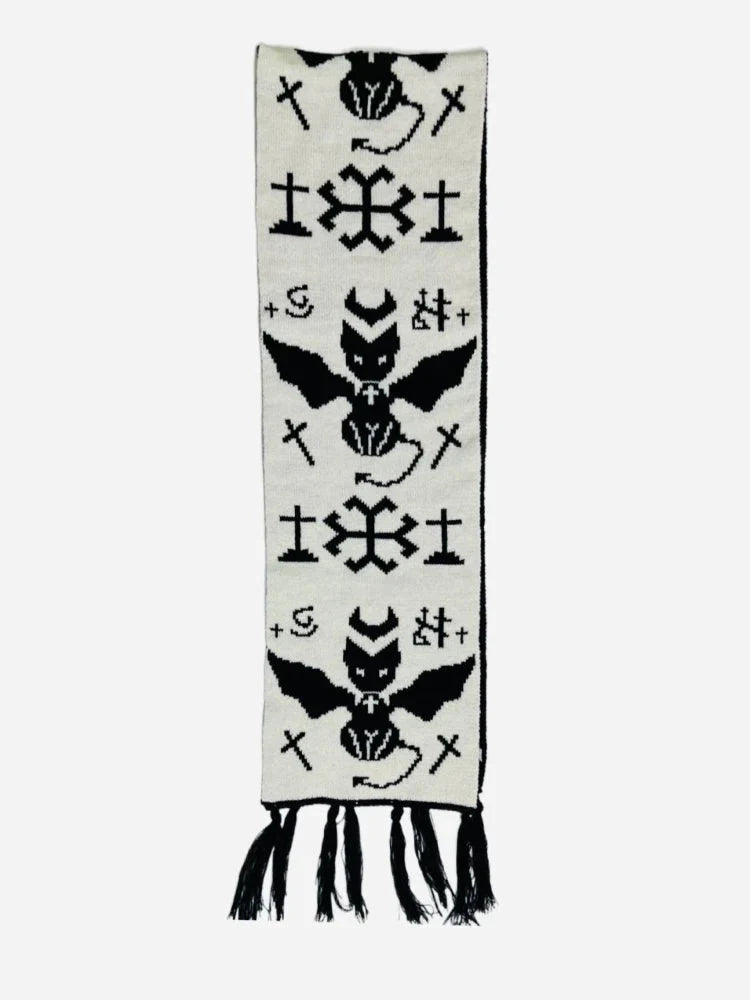 Angellic Devil Graphic Shawl Scarf — dettaglio