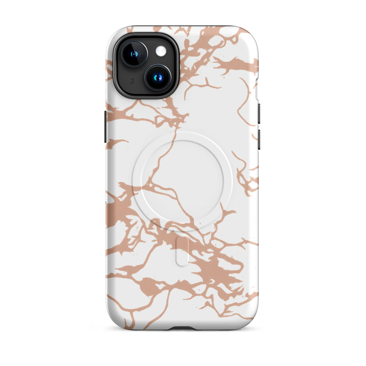 Arctic Pinky Brown Camo MagSafe Case — dettaglio della stampa