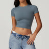 Y2K Athleisure Yoga Baby Tee Crop Top