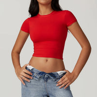 Athleisure Yoga Baby Tee Crop Top — in alternativa