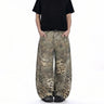 Y2K Avant Garde Leopard Print Oversized Wide Leg Barrel Jeans