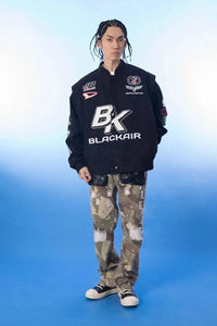 BK Embroidered Crew Moto Jacket — in alternativa
