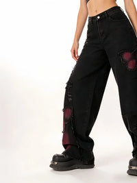 Baggy Butterfly Jeans — dettaglio