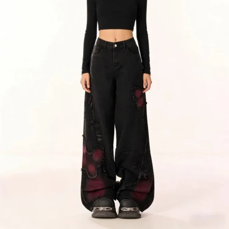Baggy Butterfly Jeans — vista posteriore