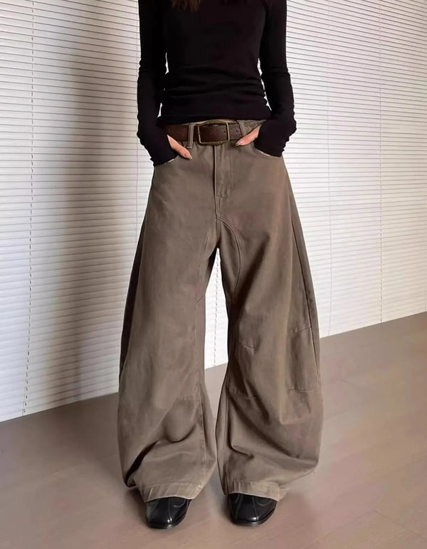 Y2K Baggy Casual Washed Barrel Jeans
