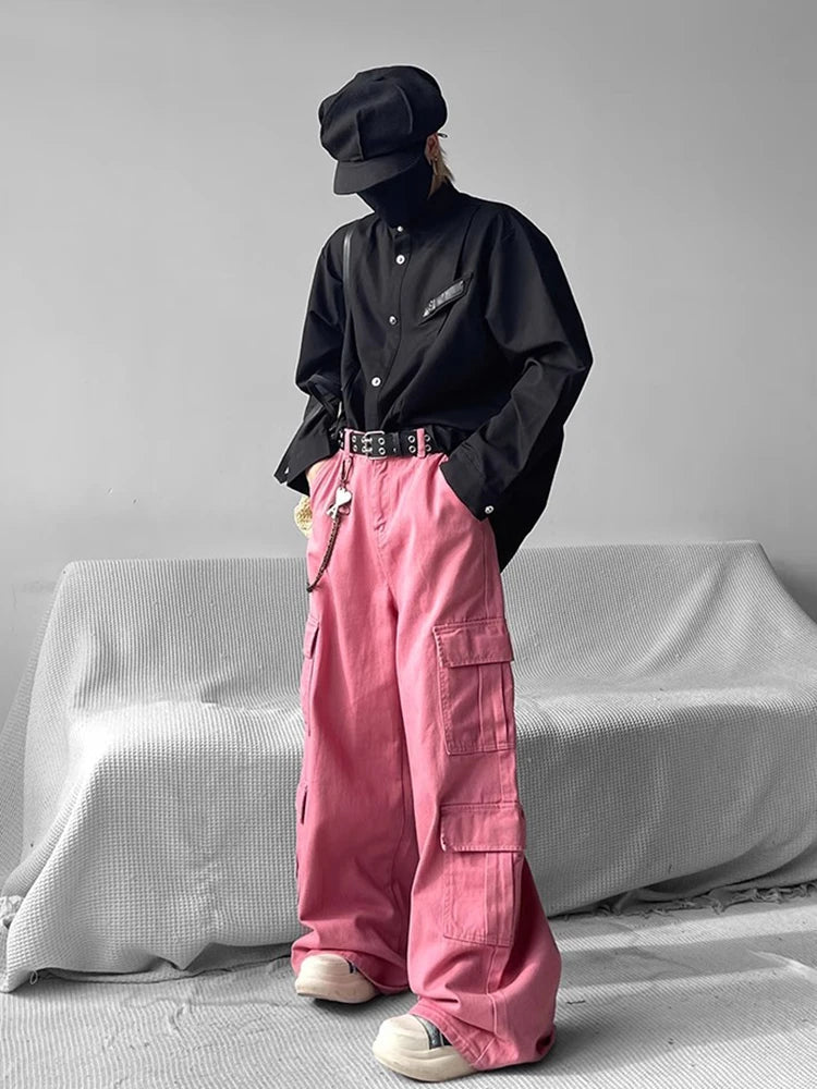 Baggy Flared Pink Cargo Pants — in alternativa