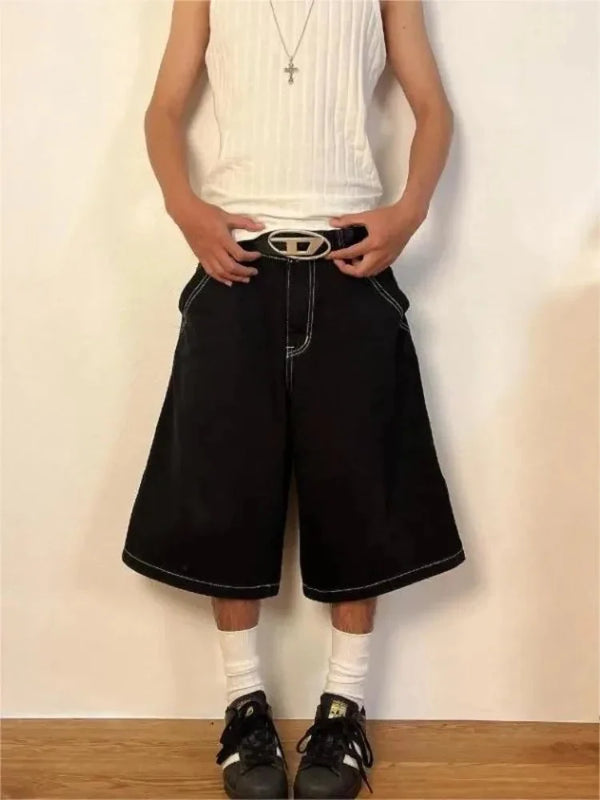 Y2K Baggy Graffiti Jean Shorts Jorts