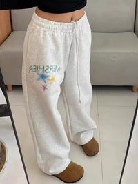 Baggy Grey Low Rise Sweatpants Jogger Trousers — vista posteriore