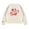 Y2K Baggy Knitted Graphic Jumper Sweater