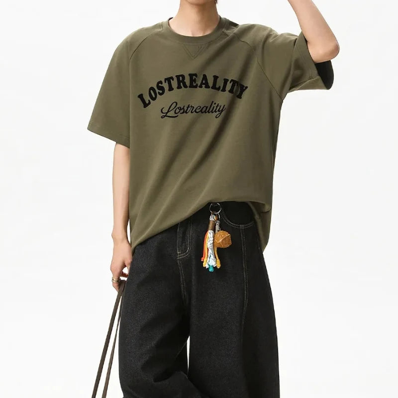 Baggy "Lost Reality" Graphic T Shirt — vista frontale