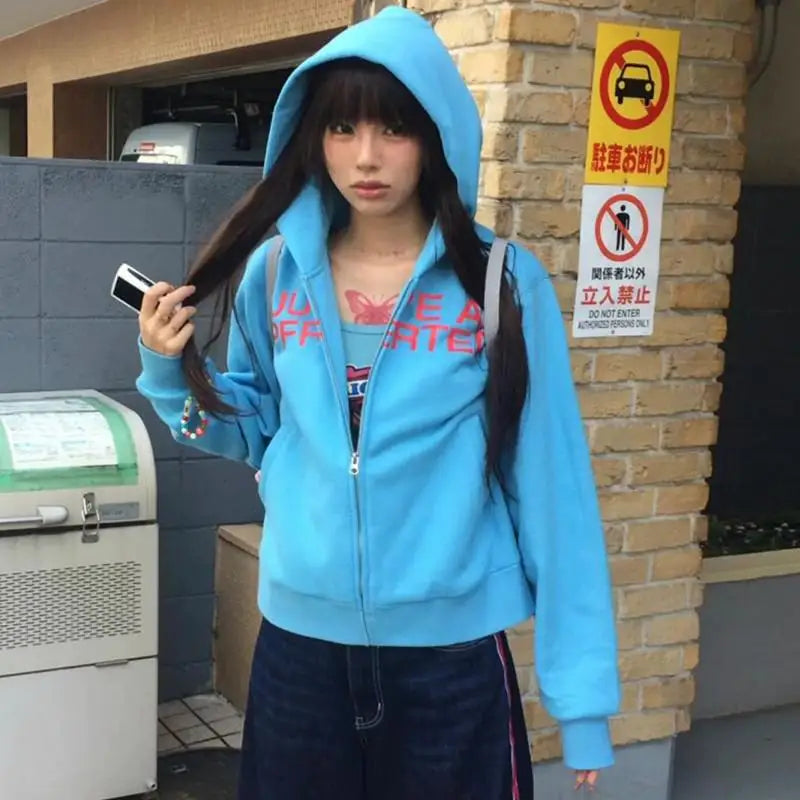 Baggy Print Graphic Hoodie — vista frontale