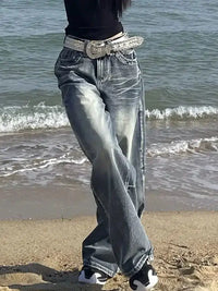 Baggy Vintage Washed Jeans — vista frontale