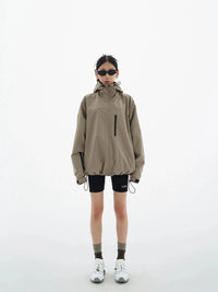 Baggy Waterproof Rain Jacket Coat — vista laterale