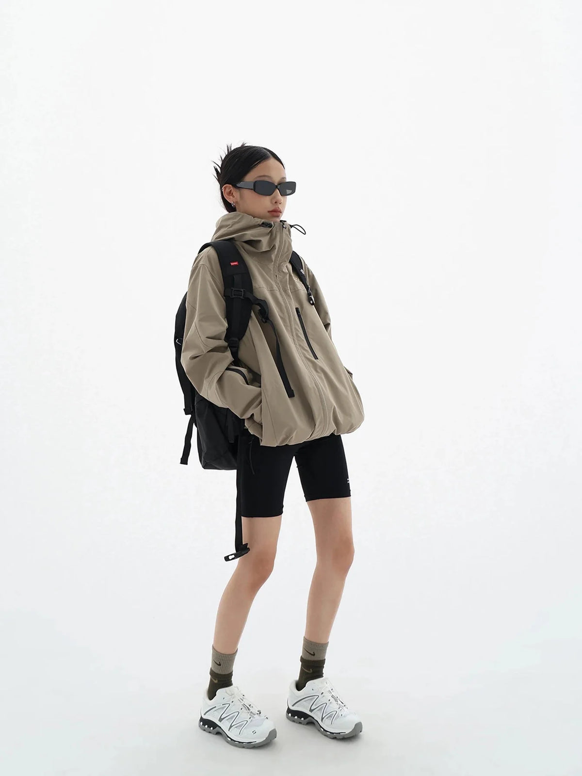 Baggy Waterproof Rain Jacket Coat — vista posteriore