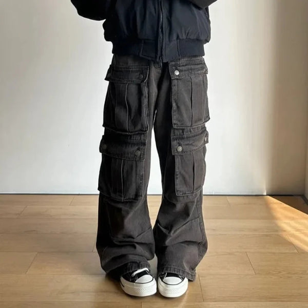 Baggy Wide Leg Cargos — vista frontale