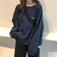 Baggy Womens Sweatshirt Jumper — vista posteriore