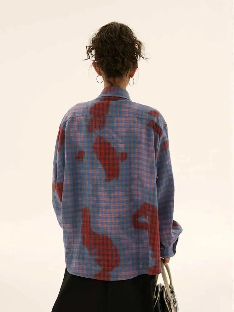 Baggy Work Wear Plaid Jacket — dettaglio della stampa