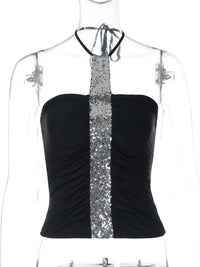 Bandeau Tube Top Style Halter Top — vista laterale