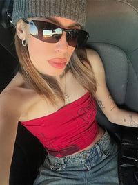 Berries and Cherries Strapless Bandeau Tube Top — in alternativa