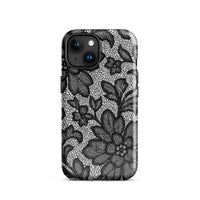 Black Lace Lingerie MagSafe Case — vista frontale