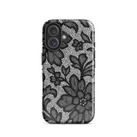Black Lace Lingerie MagSafe Case — vista frontale