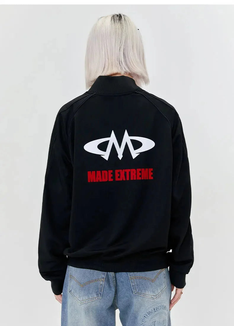 Black White Streetwear Jacket — vista laterale