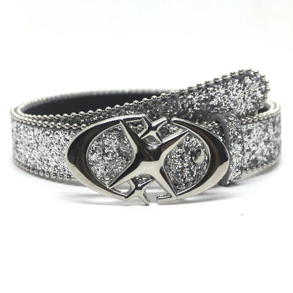 Bling Star Faux Diamond Rhinestone Belt — dettaglio