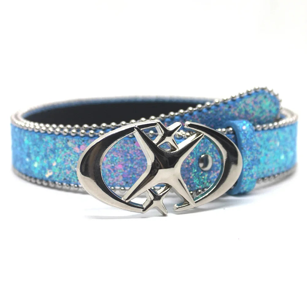 Bling Star Faux Diamond Rhinestone Belt — vista posteriore
