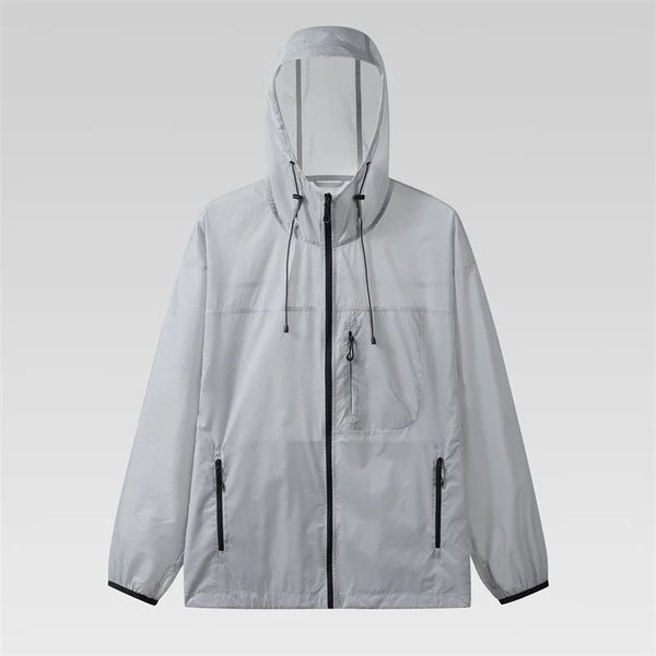 Y2K Block Zip Up Hiking Windbreaker