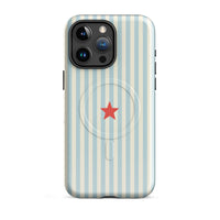 Blue Striped MagSafe Case — dettaglio del tessuto