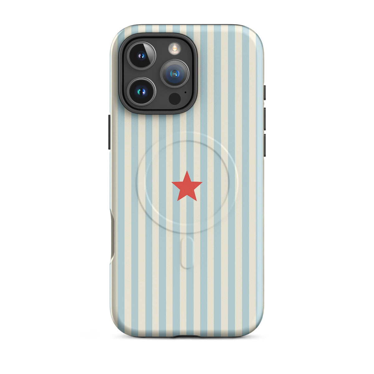 Y2K Blue Striped MagSafe Case