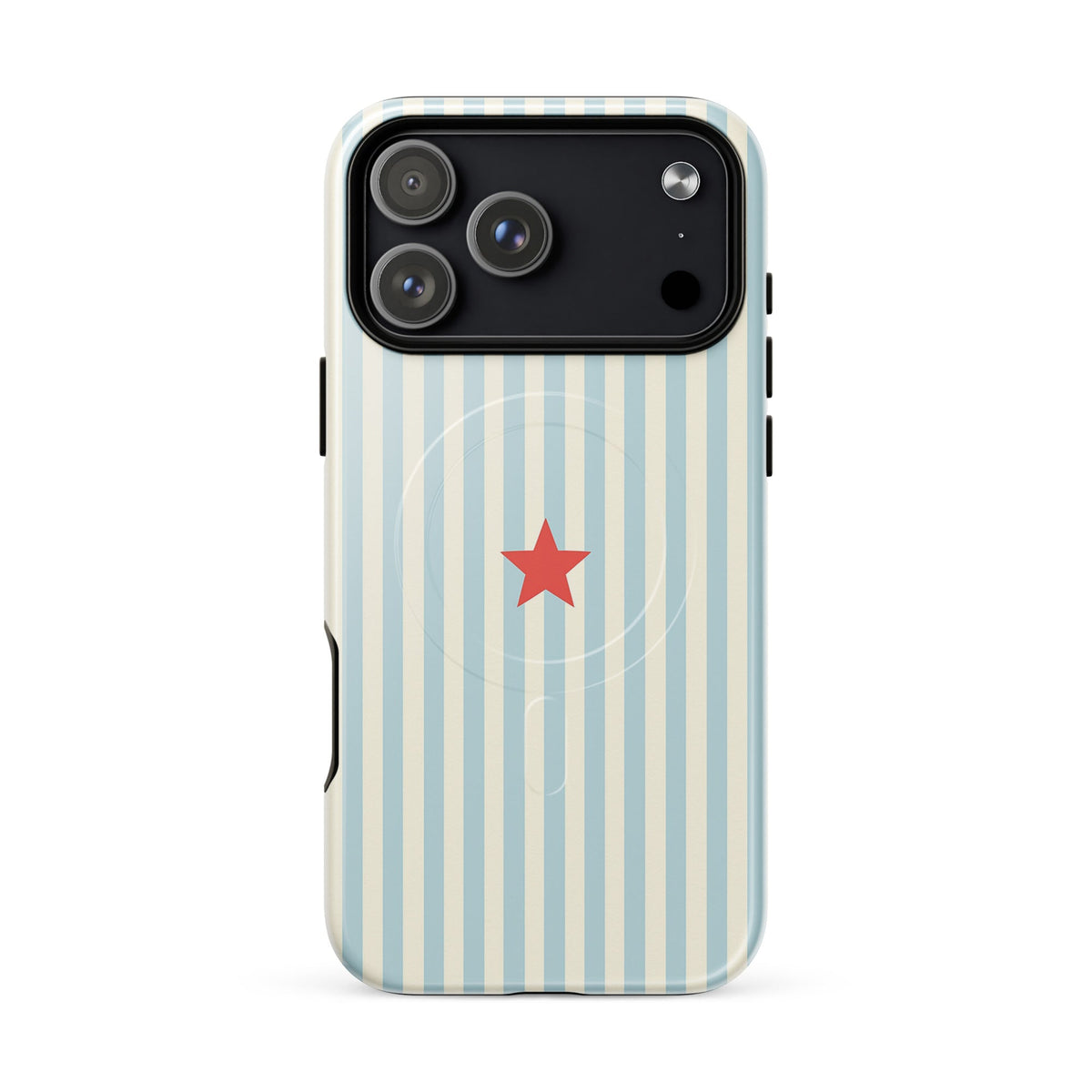 Y2K Blue Striped MagSafe Case