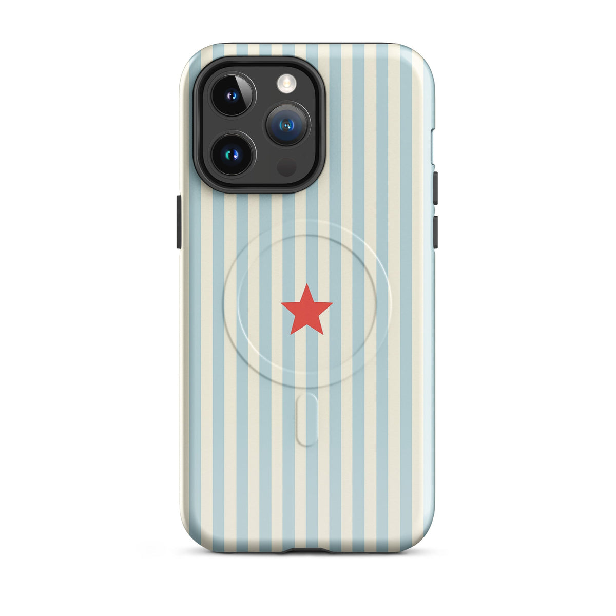 Blue Striped MagSafe Case — dettaglio del tessuto