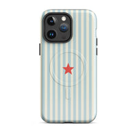 Blue Striped MagSafe Case — dettaglio del tessuto