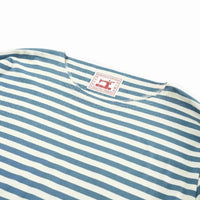 Blue and White Striped Sea Soul Long Sleeve Top — dettaglio