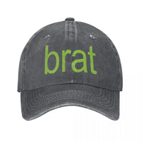 Brat Print Baseball Cap — dettaglio del tessuto