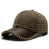 British Plaid Baseball Cap — vista frontale
