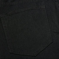 Buckle Decoration Micro Flared Jeans — dettaglio del tessuto