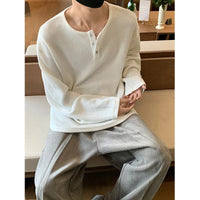 Button Up Long Sleeve Knitted Top T Shirt — dettaglio della stampa