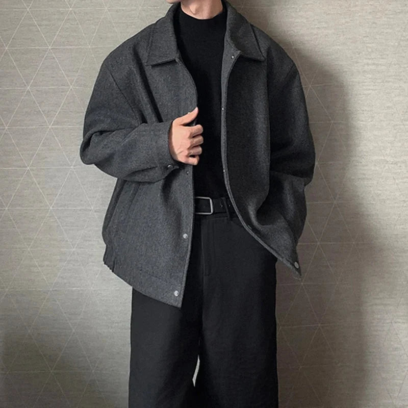 Buttoned Lapel Outerwear Coat Jacket — dettaglio della stampa