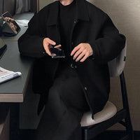 Buttoned Lapel Outerwear Coat Jacket — in alternativa
