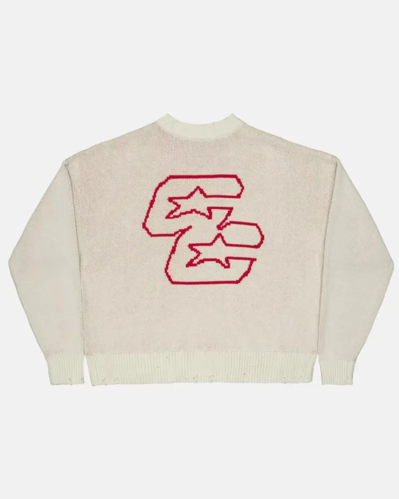 CC Print Knitted Sweater — vista frontale
