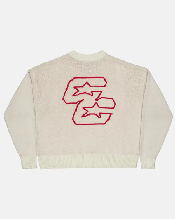 CC Print Knitted Sweater — vista frontale