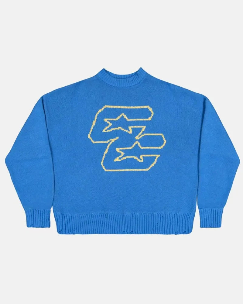 CC Print Knitted Sweater — vista posteriore